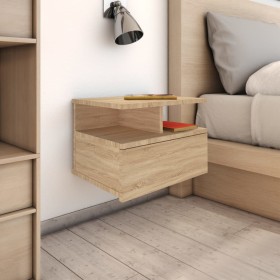 Floating Sonoma oak wood nightstand 40x31x27 cm by vidaXL, Nightstands - Ref: Foro24-800411, Price: 51,84 €, Discount: %