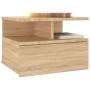 Mesita de noche flotante madera roble Sonoma 40x31x27 cm de vidaXL, Mesitas de noche - Ref: Foro24-800411, Precio: 51,84 €, D...