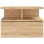 Mesita de noche flotante madera roble Sonoma 40x31x27 cm de vidaXL, Mesitas de noche - Ref: Foro24-800411, Precio: 51,84 €, D...