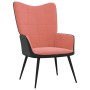 Silla de relajación de terciopelo rosa y PVC de vidaXL, Sillones - Ref: Foro24-327813, Precio: 84,54 €, Descuento: %