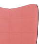 Silla de relajación de terciopelo rosa y PVC de vidaXL, Sillones - Ref: Foro24-327813, Precio: 84,54 €, Descuento: %