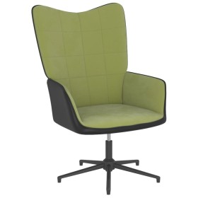 Green velvet and PVC relaxation chair by vidaXL, Armchairs - Ref: Foro24-327834, Price: 71,44 €, Discount: %