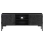 Solid black mango wood TV stand 115x30x46 cm by vidaXL, TV Furniture - Ref: Foro24-323577, Price: 234,47 €, Discount: %