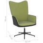 Silla de relajación terciopelo verde y PVC de vidaXL, Sillones - Ref: Foro24-327834, Precio: 71,99 €, Descuento: %