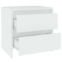 Mesita de noche madera contrachapada blanco 45x34,5x44,5 cm de vidaXL, Mesitas de noche - Ref: Foro24-809845, Precio: 47,88 €...