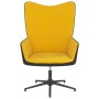 Sillón de relajación terciopelo amarillo mostaza y PVC de vidaXL, Sillones - Ref: Foro24-327838, Precio: 91,65 €, Descuento: %