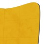 Sillón de relajación terciopelo amarillo mostaza y PVC de vidaXL, Sillones - Ref: Foro24-327838, Precio: 91,65 €, Descuento: %