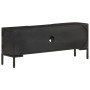 Solid black mango wood TV stand 115x30x46 cm by vidaXL, TV Furniture - Ref: Foro24-323577, Price: 234,47 €, Discount: %