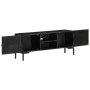 Solid black mango wood TV stand 115x30x46 cm by vidaXL, TV Furniture - Ref: Foro24-323577, Price: 234,47 €, Discount: %