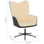 Relax chair in cream white velvet and PVC by vidaXL, Armchairs - Ref: Foro24-327840, Price: 68,64 €, Discount: %