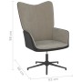 Sillón de relax con taburete terciopelo y PVC gris claro de vidaXL, Sillones - Ref: Foro24-327842, Precio: 88,00 €, Descuento: %