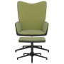 Relaxation chair with footrest in velvet and light green PVC by vidaXL, Armchairs - Ref: Foro24-327845, Price: 88,14 €, Disco...