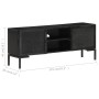 Massives Mangoholz TV-Möbel in Schwarz 115x30x46 cm von vidaXL, TV-Möbel - Ref: Foro24-323577, Preis: 234,47 €, Rabatt: %