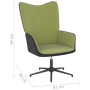 Relaxation chair with footrest in velvet and light green PVC by vidaXL, Armchairs - Ref: Foro24-327845, Price: 88,14 €, Disco...