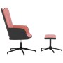 Silla de relajación con reposapiés terciopelo y PVC rosa de vidaXL, Sillones - Ref: Foro24-327846, Precio: 87,59 €, Descuento: %