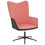 Silla de relajación con reposapiés terciopelo y PVC rosa de vidaXL, Sillones - Ref: Foro24-327846, Precio: 87,59 €, Descuento: %