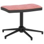 Silla de relajación con reposapiés terciopelo y PVC rosa de vidaXL, Sillones - Ref: Foro24-327846, Precio: 87,59 €, Descuento: %