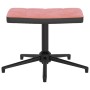 Silla de relajación con reposapiés terciopelo y PVC rosa de vidaXL, Sillones - Ref: Foro24-327846, Precio: 87,59 €, Descuento: %