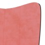 Relaxation chair with velvet and pink PVC footrest by vidaXL, Armchairs - Ref: Foro24-327846, Price: 87,59 €, Discount: %