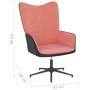 Silla de relajación con reposapiés terciopelo y PVC rosa de vidaXL, Sillones - Ref: Foro24-327846, Precio: 87,59 €, Descuento: %