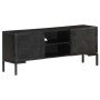 Massives Mangoholz TV-Möbel in Schwarz 115x30x46 cm von vidaXL, TV-Möbel - Ref: Foro24-323577, Preis: 234,47 €, Rabatt: %