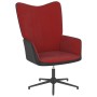 Silla de relajación con reposapiés terciopelo y PVC rojo tinto de vidaXL, Sillones - Ref: Foro24-327847, Precio: 87,76 €, Des...