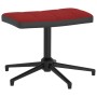 Silla de relajación con reposapiés terciopelo y PVC rojo tinto de vidaXL, Sillones - Ref: Foro24-327847, Precio: 87,76 €, Des...