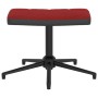 Silla de relajación con reposapiés terciopelo y PVC rojo tinto de vidaXL, Sillones - Ref: Foro24-327847, Precio: 87,76 €, Des...