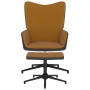 Relaxation chair with velvet and brown PVC footrest by vidaXL, Armchairs - Ref: Foro24-327850, Price: 83,60 €, Discount: %