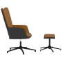 Relaxation chair with velvet and brown PVC footrest by vidaXL, Armchairs - Ref: Foro24-327850, Price: 83,60 €, Discount: %