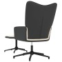 Silla de relajación con reposapiés terciopelo y PVC crema de vidaXL, Sillones - Ref: Foro24-327851, Precio: 92,34 €, Descuent...