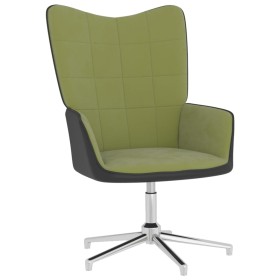 Green velvet and PVC relaxation chair by vidaXL, Armchairs - Ref: Foro24-327856, Price: 71,12 €, Discount: %