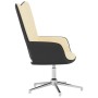 Sillón de relajación terciopelo blanco crema y PVC de vidaXL, Sillones - Ref: Foro24-327862, Precio: 71,99 €, Descuento: %