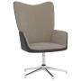 Silla de relajación con reposapiés terciopelo y PVC gris claro de vidaXL, Sillones - Ref: Foro24-327864, Precio: 85,99 €, Des...