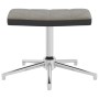 Silla de relajación con reposapiés terciopelo y PVC gris claro de vidaXL, Sillones - Ref: Foro24-327864, Precio: 85,99 €, Des...