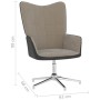 Silla de relajación con reposapiés terciopelo y PVC gris claro de vidaXL, Sillones - Ref: Foro24-327864, Precio: 85,99 €, Des...