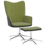 Relaxation chair with footrest in velvet and light green PVC by vidaXL, Armchairs - Ref: Foro24-327867, Price: 85,99 €, Disco...