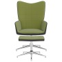 Relaxation chair with footrest in velvet and light green PVC by vidaXL, Armchairs - Ref: Foro24-327867, Price: 85,99 €, Disco...