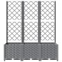 Light gray PP planter with trellis 120x40x136 cm by vidaXL, Pots and planters - Ref: Foro24-153274, Price: 102,45 €, Discount: %