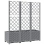 Light gray PP planter with trellis 120x40x136 cm by vidaXL, Pots and planters - Ref: Foro24-153274, Price: 102,45 €, Discount: %