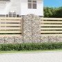 Gabion basket arch shape galvanized iron 100x30x180/200 cm by vidaXL, Pots and planters - Ref: Foro24-153429, Price: 71,44 €,...