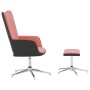 Sillón de relax con taburete terciopelo y PVC rosa de vidaXL, Sillones - Ref: Foro24-327868, Precio: 85,32 €, Descuento: %