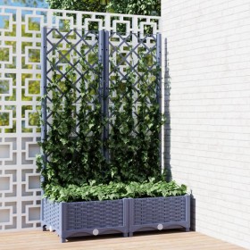 Planter with trellis PP dark gray 80x40x121.5 cm by vidaXL, Pots and planters - Ref: Foro24-318250, Price: 62,01 €, Discount: %