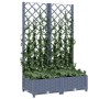 Jardinera con enrejado PP gris oscuro 80x40x121,5 cm de vidaXL, Maceteros y jardineras - Ref: Foro24-318250, Precio: 62,01 €,...