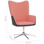 Sillón de relax con taburete terciopelo y PVC rosa de vidaXL, Sillones - Ref: Foro24-327868, Precio: 85,32 €, Descuento: %