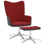 Relaxation chair with footrest in red velvet and PVC by vidaXL, Armchairs - Ref: Foro24-327869, Price: 122,22 €, Discount: %