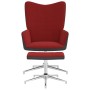 Relaxation chair with footrest in red velvet and PVC by vidaXL, Armchairs - Ref: Foro24-327869, Price: 122,22 €, Discount: %