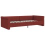 Sofá cama USB de tela rojo vino tinto 90x200 cm de vidaXL, Camas y somieres - Ref: Foro24-337196, Precio: 181,99 €, Descuento: %