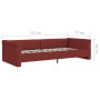 Sofá cama USB de tela rojo vino tinto 90x200 cm de vidaXL, Camas y somieres - Ref: Foro24-337196, Precio: 181,99 €, Descuento: %