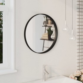 Black wall mirror 50 cm by vidaXL, Mirrors - Ref: Foro24-322294, Price: 45,46 €, Discount: %